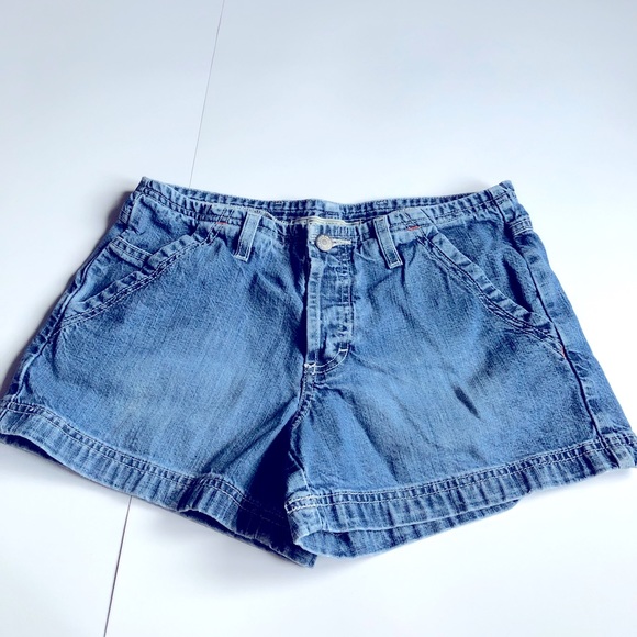 American Eagle Distressed Shorts Blue Size 2 Women - Picture 1 of 12